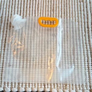 Outdoor enthusiasts Clear Plastic Water Bag with Yellow Handle